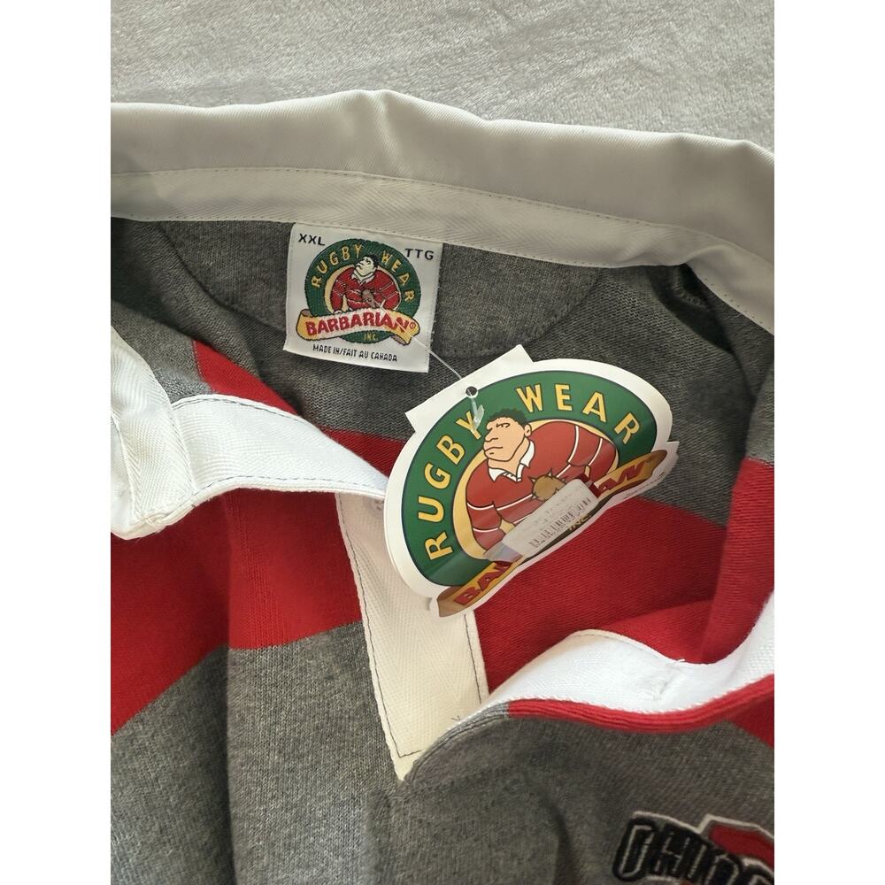 Vintage Ohio State Buckeyes Rugby Long Sleeve Shirt Large Polo Size XXL NWT - Picture 7 of 10